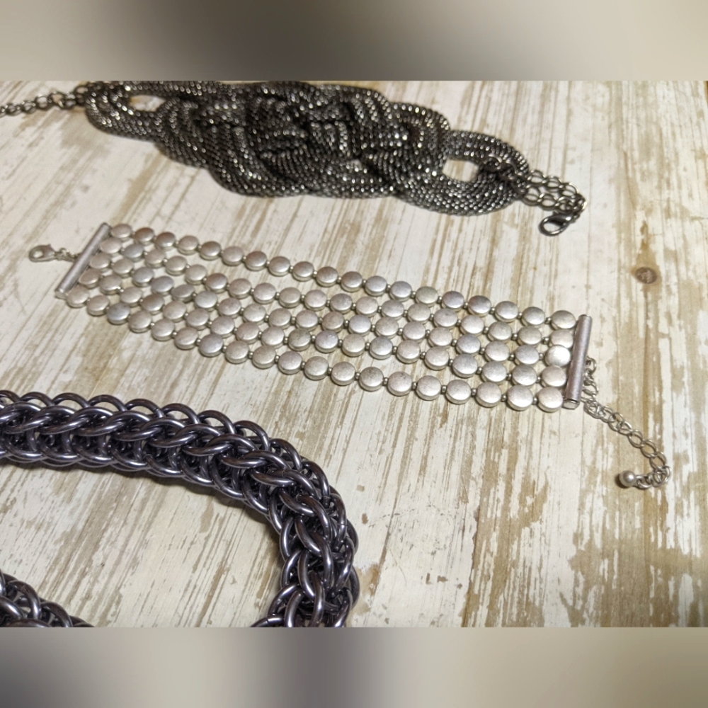 Statement silver bracelet
